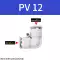 đầu nối khí chữ y Màu trắng cao cấp hình chữ L 90° góc phải có đường kính biến đổi PVG8-6 đầu nối cắm nhanh khí nén pv12mm ống dẫn khí áp suất không khí khuỷu tay đầu nối nhanh khí nén nối ống khí nén Đầu nối khí nén