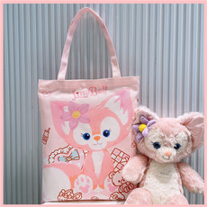 Исправлению сумки 学生帆布袋大容量带拉链单肩包书袋卡通可爱学生手提袋初中生玲娜贝儿帆布包文件袋补课包美术袋手提包资料袋