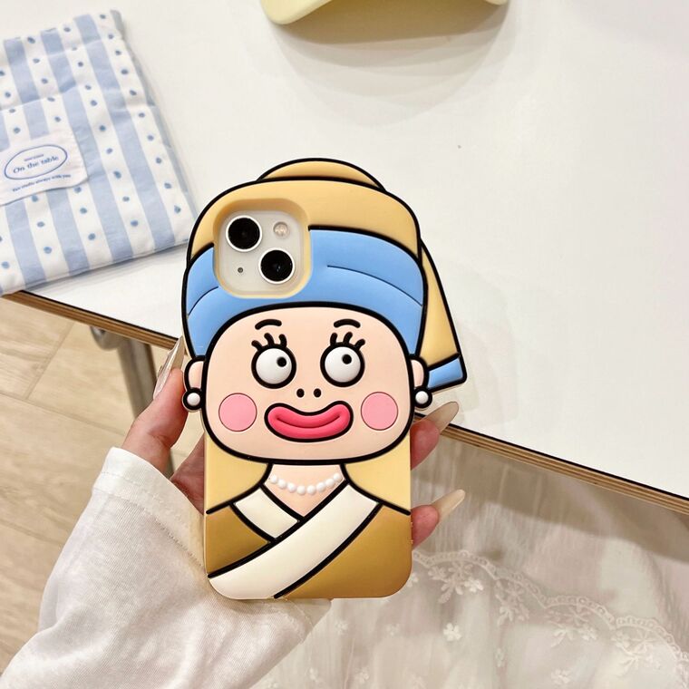 Vermeer Girl Caricature iPhone Case