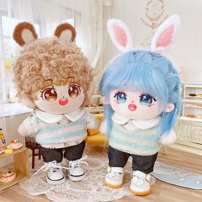 taobao agent Spot horse -haired vest shirt 20 cm set 20cm doll clothes fat body normal body star cotton doll
