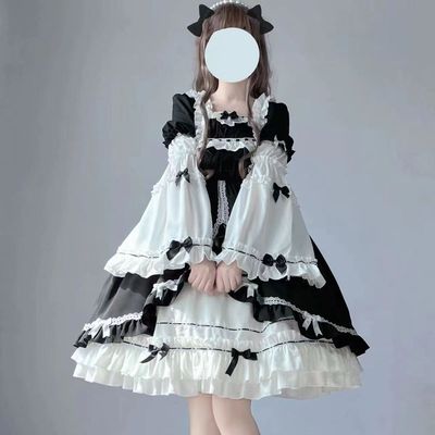 taobao agent Classic removable dress, skirt, Lolita style, plus size, long sleeve