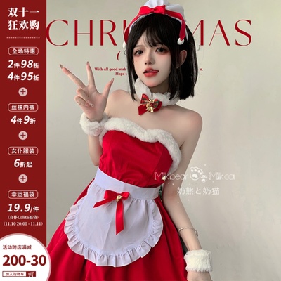 taobao agent Christmas tube top, dress, demi-season clothing, cosplay