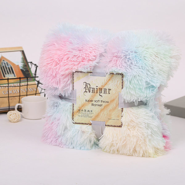 Шаггенный пушистый мех зимний теплый одеяло.