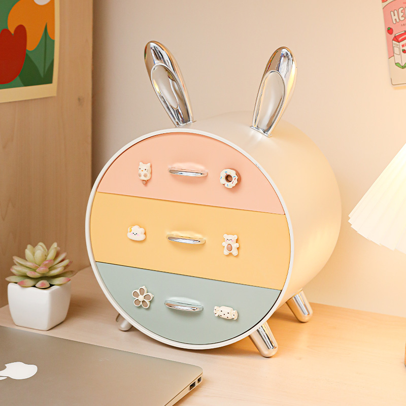 [Chrome-plated silver - colorful colors] Luxury model ⭐ Cute Rabbit (comes with 3D cute stickers)