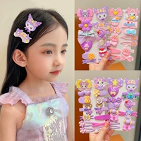 Детская мультяшная заколка для волос, милая безвредная челка, не повреждает волосы