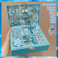 Синяя подарочная коробка, комплект, коробочка для хранения, открытка, 141 шт