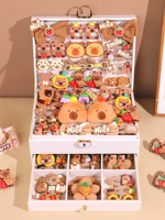 Аксессуар для волос, белая подарочная коробка, двухэтажная открытка