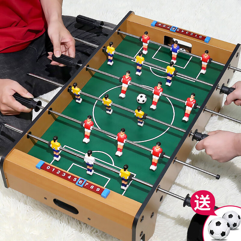 儿童木质桌上足球机亲子互动桌游踢足球玩具桌面式足球台双人对战