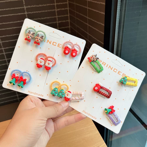 Рождественские шпильки для волос, аксессуар для волос, заколка для волос, резинка