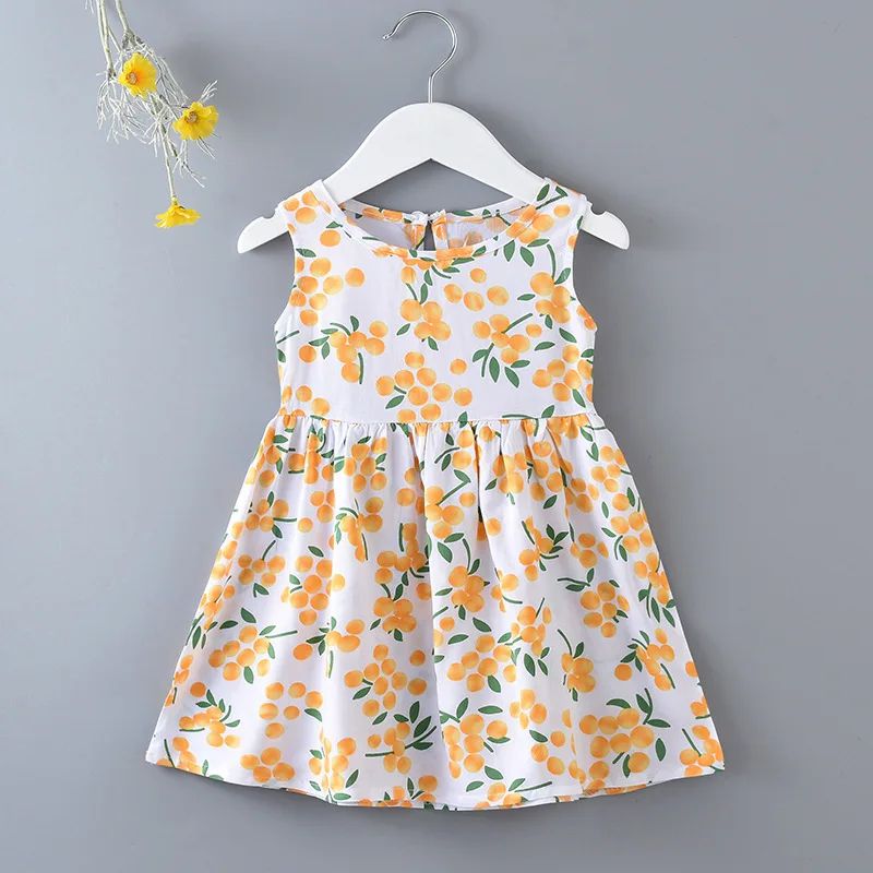 Clothes Children Dress kids girl Girls baby for Birthday (1627207:2934881079:sort by color:Yellow fruit;122216343:32024488886:Reference Height:9-12M(Month月))