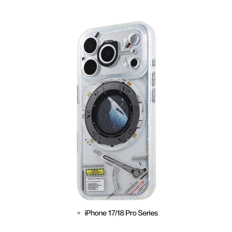 Girls Mechanical Spacecraft Hatch Transparent iPhone Case