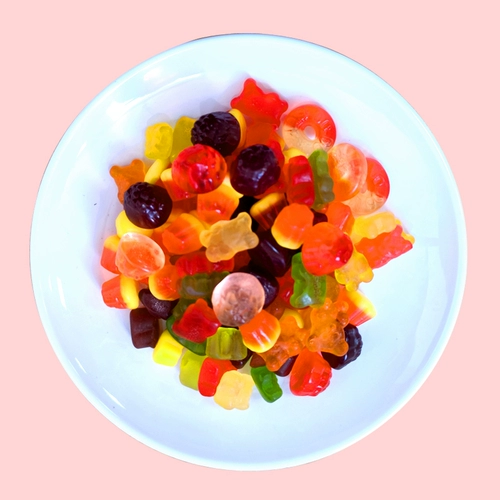 徐福记 Фруктовый сок резиновый конфеты сердца медведь аромат QQ апельсиновая помадка смешанная масса