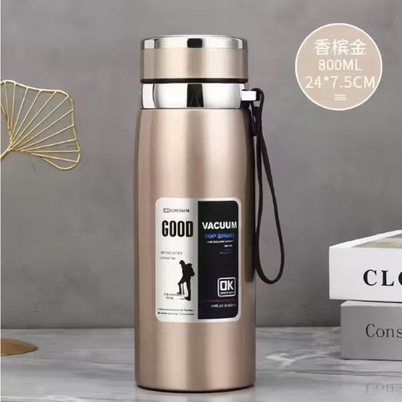 户外便捷316不锈钢保温杯大容量800ml车载商务旅行杯子办公室