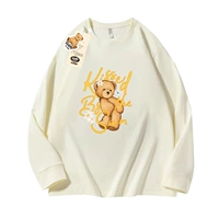 Медведь горячий цветок цветение с длинными рукавами [абрикосовый цвет]