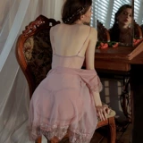 Сексуальная демисезонная пижама, кружевной банный халат, комплект, эффект подтяжки