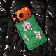 Trendy Chrome Hearts Puffer iPhone 17 Pro Max/16 Pro/15/14 Pro Max Leather Case – Designer Orange With Crosses & Card Holder