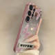 Pink Glitter Butterfly Mirror Phone Cases For Girls Galaxy S25, Galaxy S25 Plus, Galaxy S25 Ultra, Galaxy S24, Galaxy S24 Plus, Galaxy S24 Ultra, Galaxy S23, Galaxy S23 Plus, Galaxy S23 Ultra