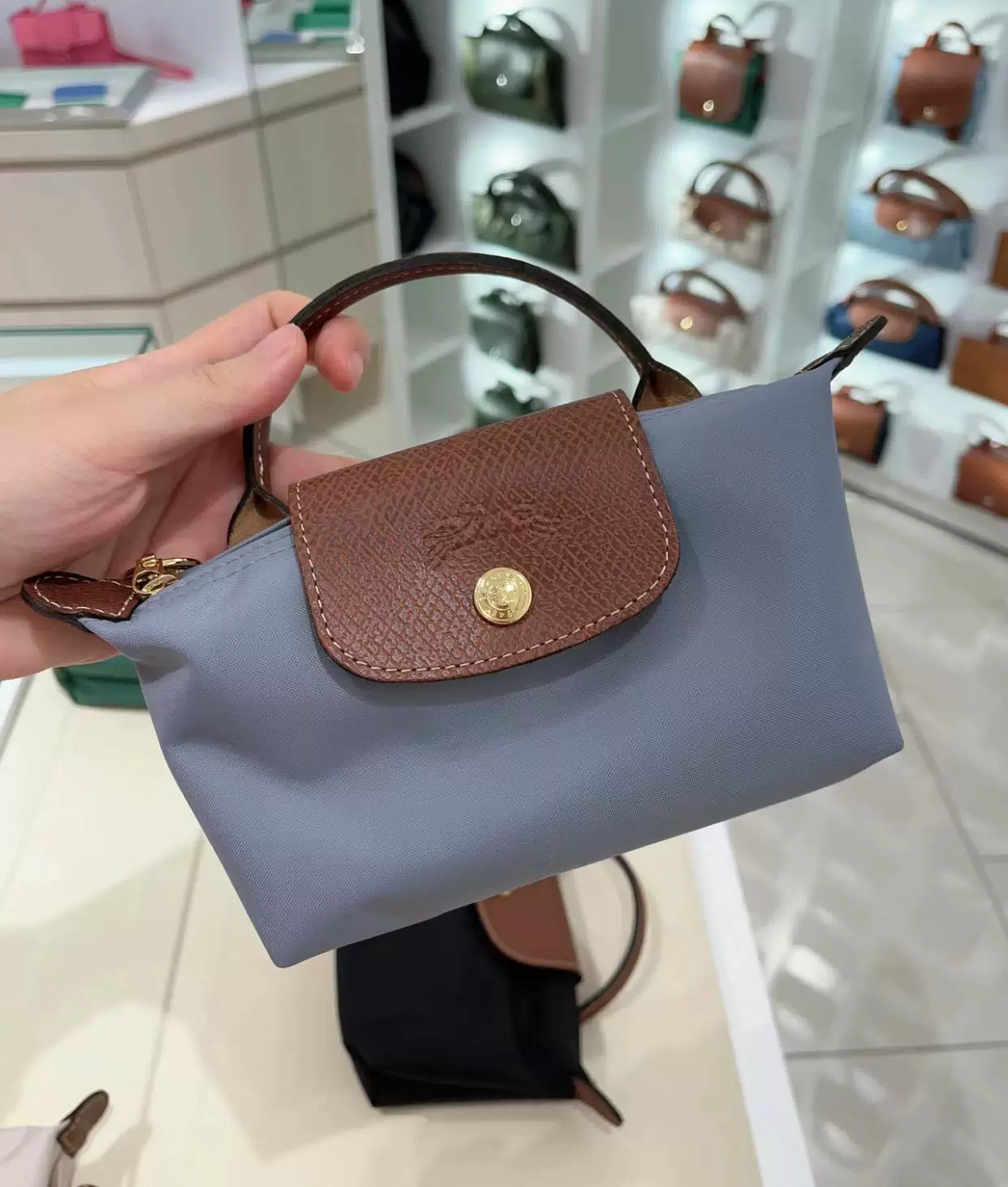 Строго отобранная во Франции сумка Longchamp MINI Mini Mini Dumpling Women Hands Hands Pack Short Paper White