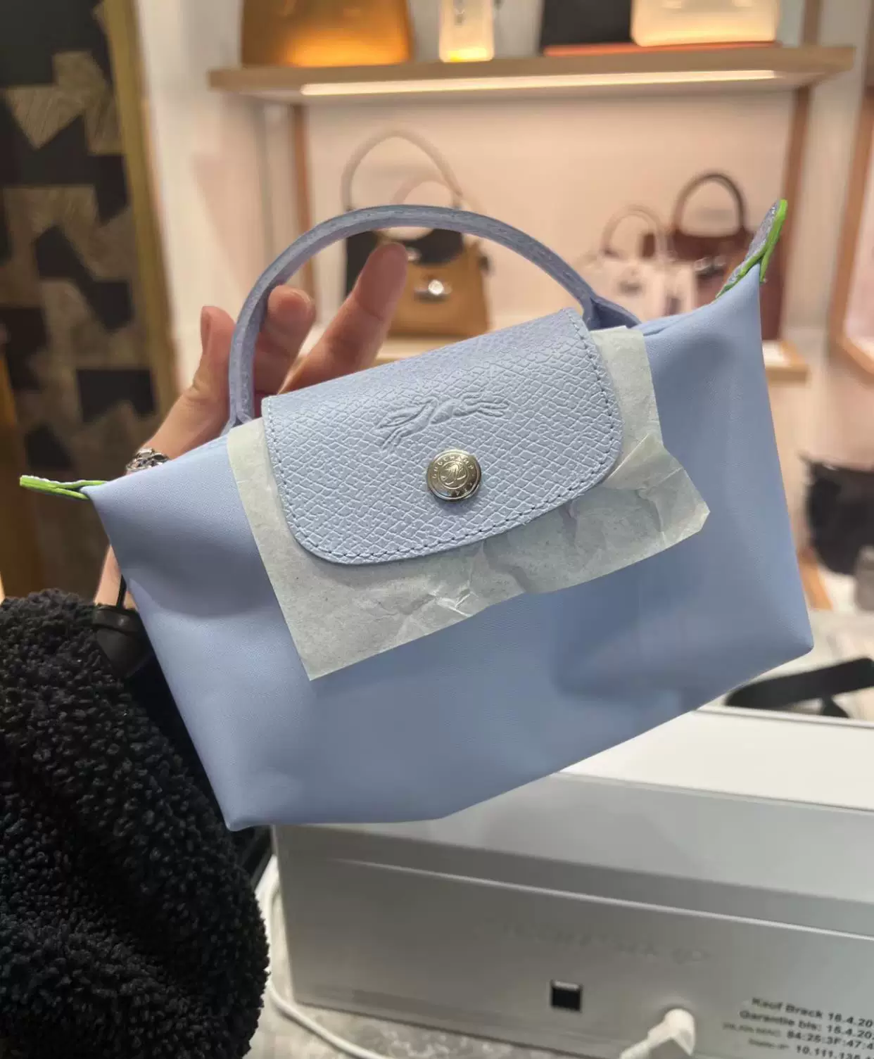 Строго отобранная во Франции сумка Longchamp MINI Mini Mini Dumpling Women Hands Hands Pack Short Paper White