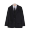 Black suit top+chiffon white shirt