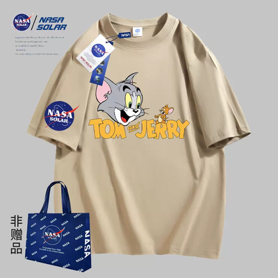 NASA SOLAR联名2024新款夏季卡通男女同款潮牌T恤短袖a16