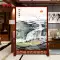 vách trang trí phòng thờ Phong cách Trung Quốc mới vách ngăn phòng khách chặn lối vào phòng ngủ nhà văn phòng tối giản hiện đại màn hình ghế vải hai mặt bình phong gỗ Màn hình / Cửa sổ