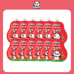 熊猫哼哼儿童山楂汁鲜果汁100ml*12袋