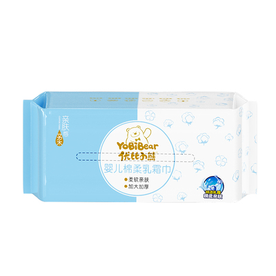 优比小熊70g加厚婴儿棉柔乳霜巾