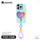 GGSHARE Heart Charm Metal Stand iPhone Leather iPhone Case for iPhone 17, 16, 15, 14 and 13