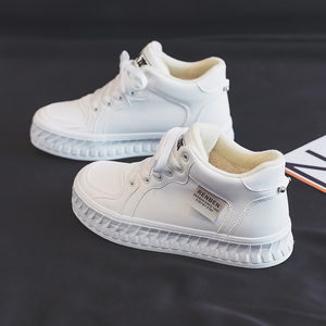 人本冬季加绒厚底增高棉鞋