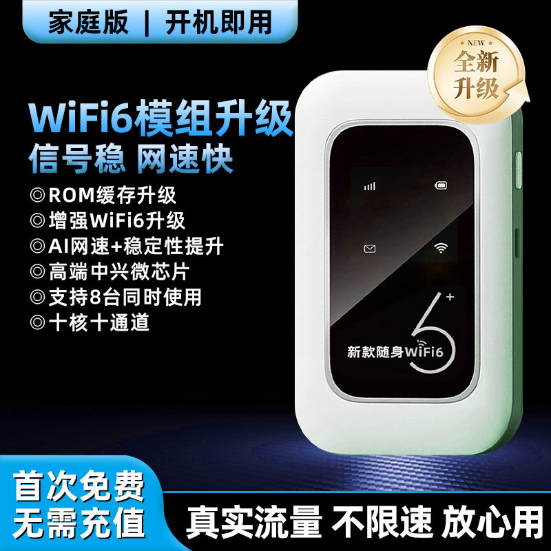 随身wifi2025新款移动便携式无线超高速wi-fi6网络办公全国通用流量上网卡4g车载热点家庭极速wifi旗舰店正品