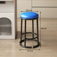 【Масляная кожа кожа Blue + черные окрашенные ноги】 45 см. Губка/усиление трех кольца