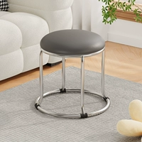 【Сплошная стальная стержня 35 см табуретки кофейного стола】 кошачья кошачья кожа светло -серый