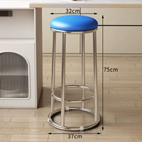 【Маслоевая восковая кожа синяя + серебряные ножки】 75 см. Губка/усиление трех кольцов