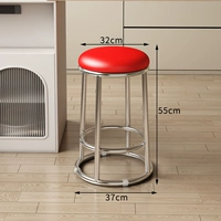 [Масляная восковая кожа красная + серебряная ножки].