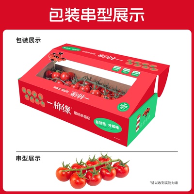 【一柿缘】樱桃番茄整串带枝1358g礼盒装