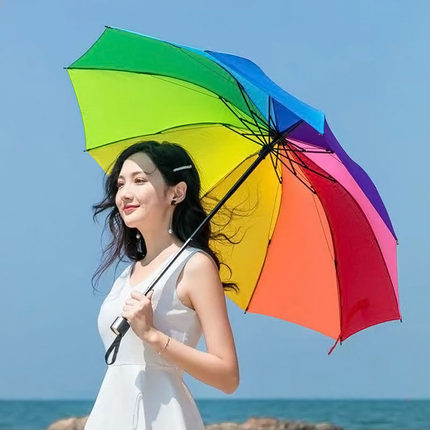 手动超大伞面加固防雨伞男女三人晴雨两用防晒遮阳伞黑胶防晒伞