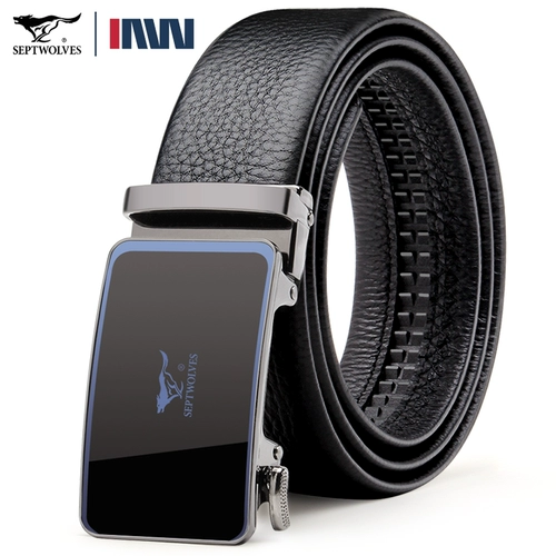 Septwolves, мужской ремень, кожаные штаны для отдыха, из натуральной кожи, воловья кожа