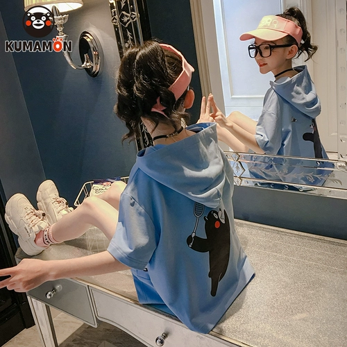 Летний комплект с капюшоном, летняя одежда, коллекция 2021, в корейском стиле, в западном стиле, подходит для подростков
