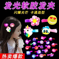 Сиреневая мультяшная мигающая заколка для волос