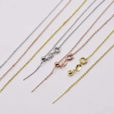 Половина серебра 925 пробы, крестовая цепочка, О-цепочка, одинарная цепочка, ожерелье из змеиной кости с иглой, силиконовая регулировка, аксессуары для цепочки с шариком