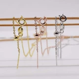 Половина серебра 925 пробы, крестовая цепочка, О-цепочка, одинарная цепочка, ожерелье из змеиной кости с иглой, силиконовая регулировка, аксессуары для цепочки с шариком