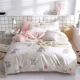 in gió lưới giường đỏ bốn mảnh set chic quilt cover sheet sinh viên ký túc xá đơn 3 mảnh set quilt hai mảnh set - Bộ đồ giường bốn mảnh