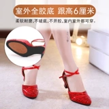 Обувь на высоком каблуке, танцующие туфли, из натуральной кожи, мягкая подошва