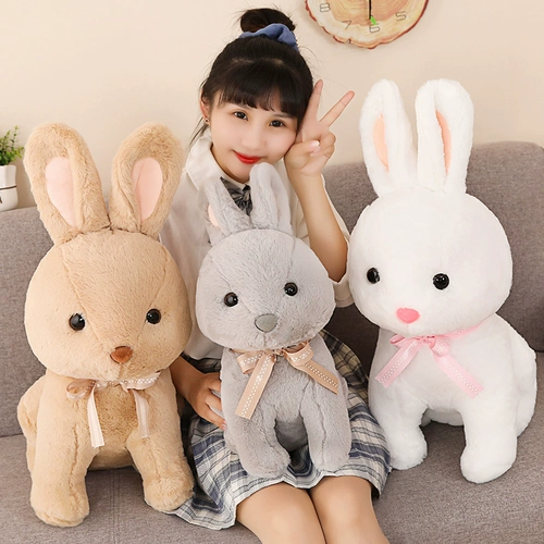 Милый шарф, плюшевый кролик, игрушка, большая кукла для сна, реалистичная подушка, подарок на день рождения