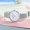 Женские часы： серебряная оболочка, белая стальная сетка, кожаный ремешок + браслет