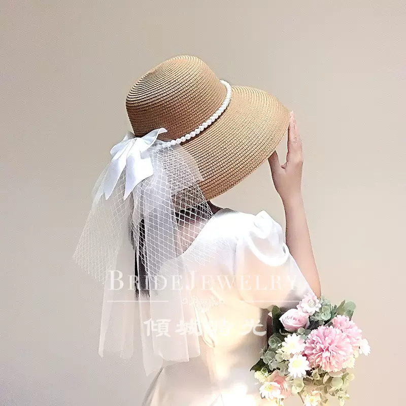 双层蓬蓬新娘头纱韩式婚纱婚礼简约短款多层结婚新款秋旅拍头饰