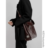 木川卡 Оригинальная дизайнерская бордовая модная сумка на одно плечо