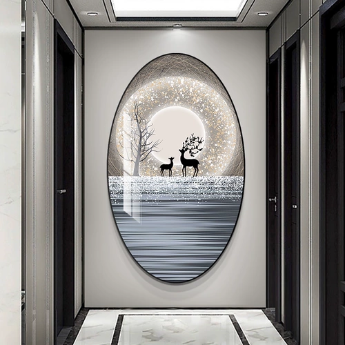 Light Luxury Elk Cross Stitch 2023 Новая линейная вышивка гостиная вертикальная версия вышивки ручной работы Простой современный стиль