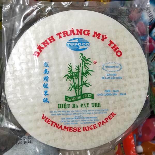 Вьетнам михара Бамбуковая обертка для спринг-роллов банчанг мой, готовая к употреблению в сыром виде отруби прозрачный Рисовая бумага 340г.